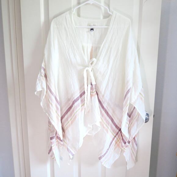 Universal Thread Women’s OSFM Cover Up Shawl Soft White Front Tie - Picture 1 of 6